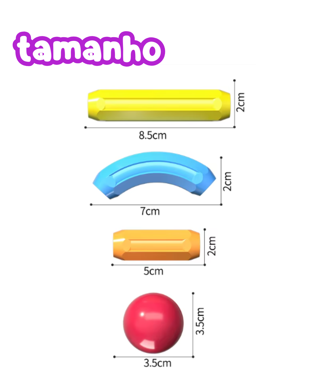Blocos Magnéticos - 72 Peças - Catapimba