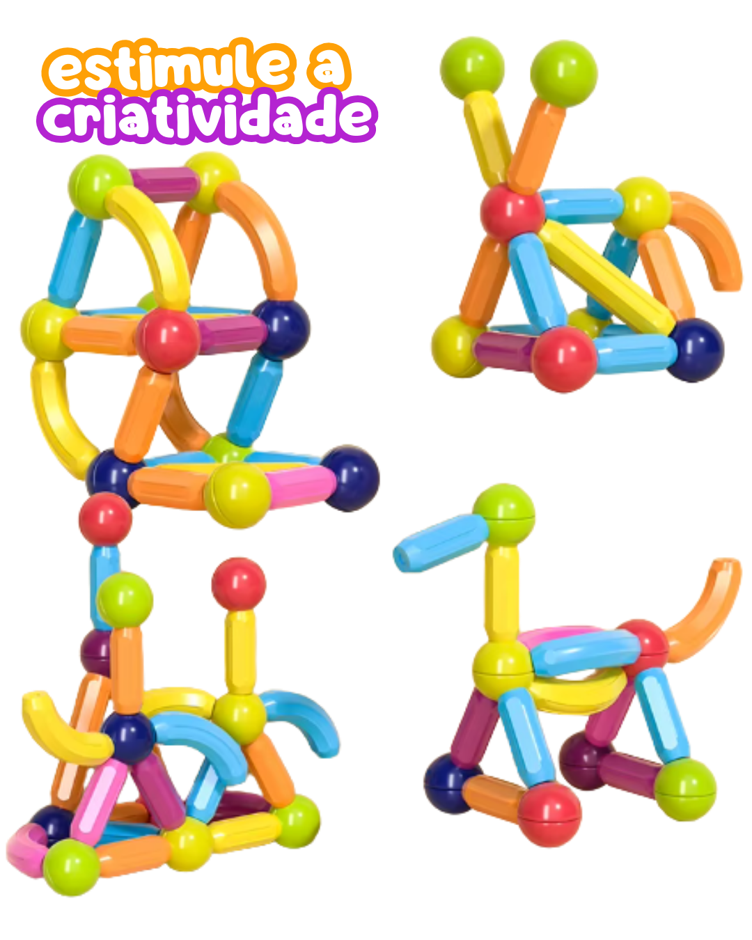 Blocos Magnéticos - 72 Peças - Catapimba